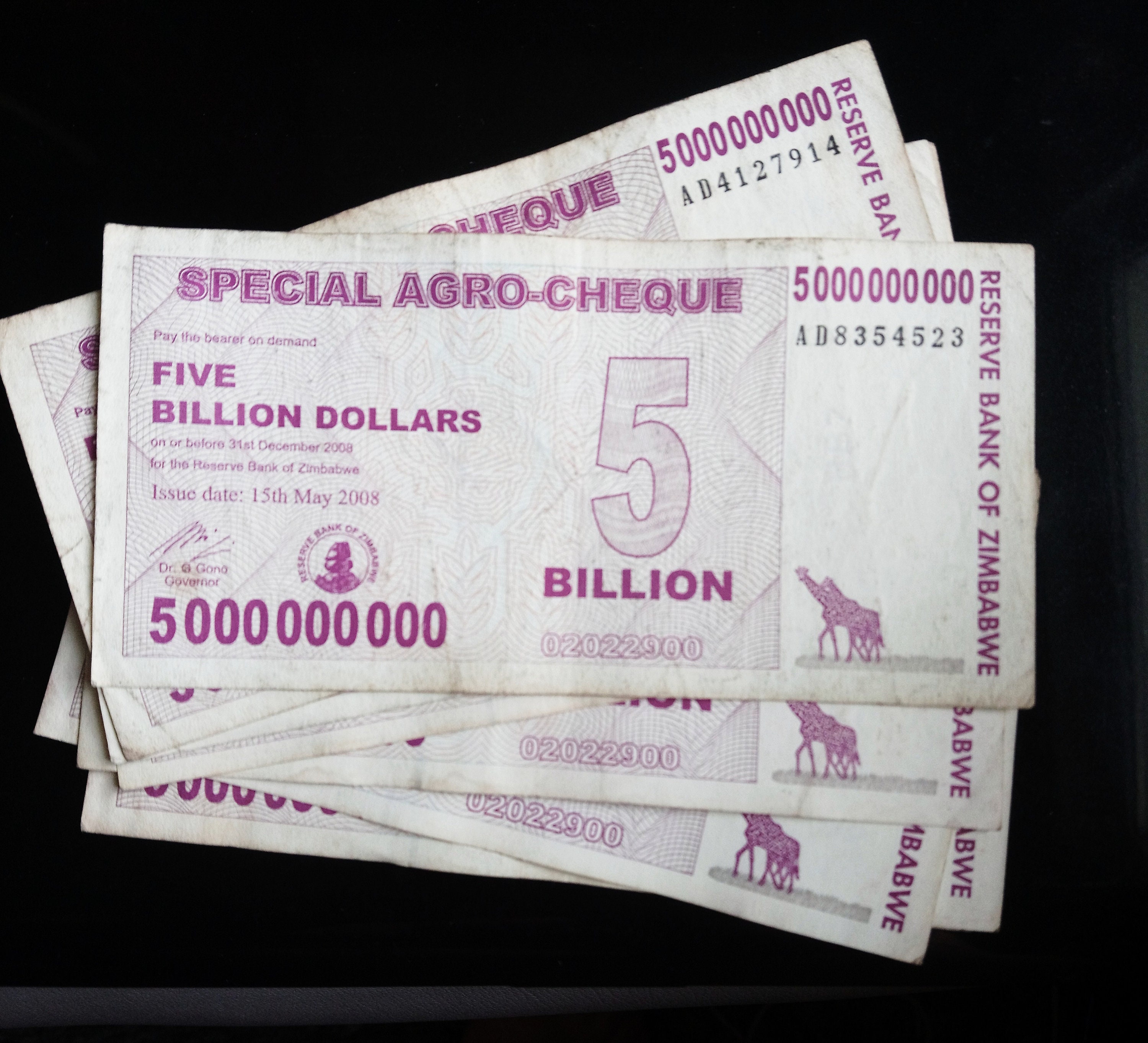 Vintage Zimbabwe Five Billion Dollars Banknote! - Etsy