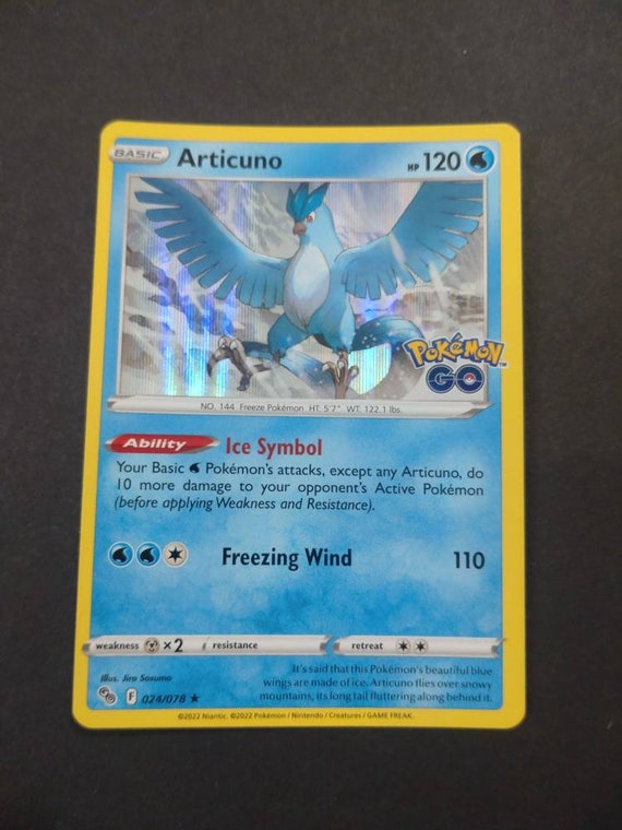 Vintage Pokemon Card Articuno HOLO 024/078 Pokémon GO Edition Near