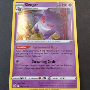 Wundervolle Gengar Pokémon Karte Holografisch Lost Origins!