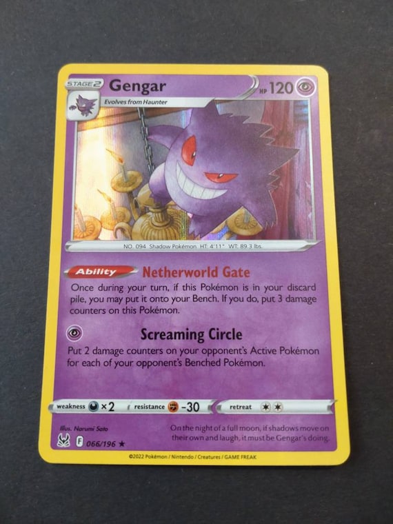Wonderful Gengar Pokmon Card HOLOGRAPHIC Lost Origins!