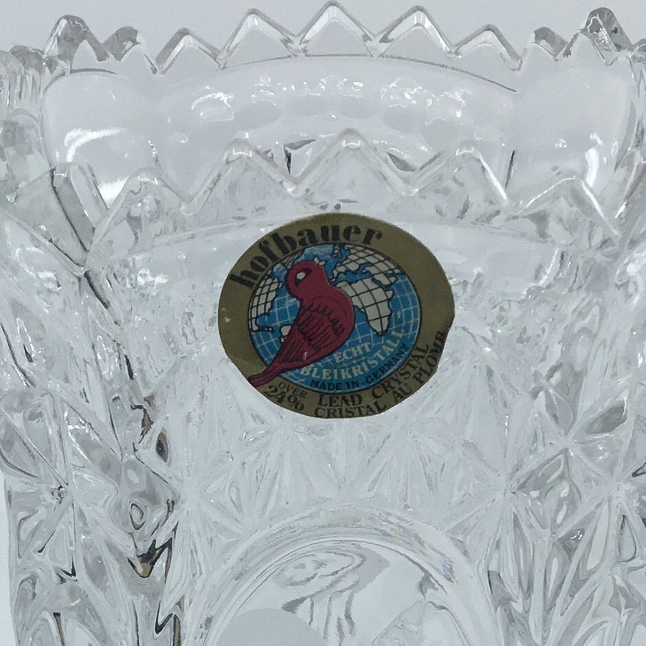 Hofbauer- Lead Crystal- Germany- Vase- Echt Bleikristall- Byrdes