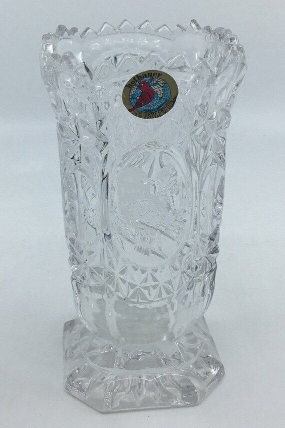 花瓶　ドイツ　hamburg　Echt Bleikristall Hofbauer- Lead Crystal- Germany- Vase- Echt Bleikristall- Byrdes