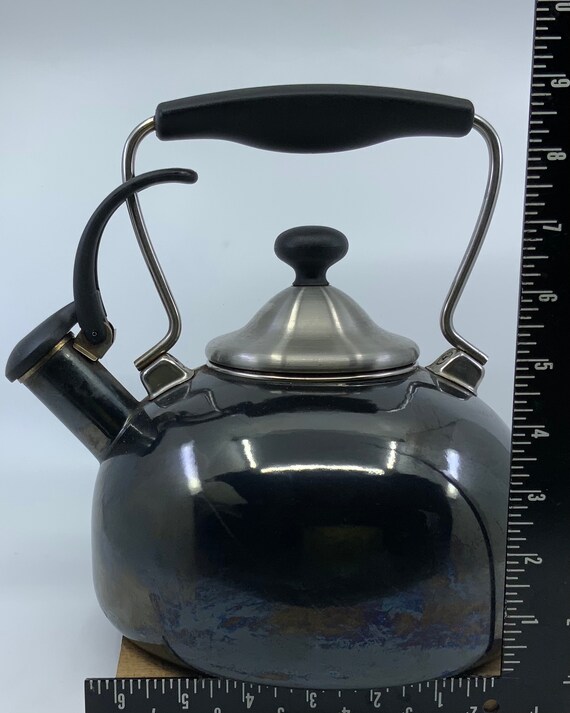 Chantal Tea Kettle Black Lifting Spout Handle Etsy