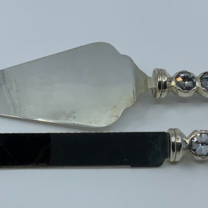 Cake- Knife- Server- Crystal- Wedding- Celebration- Fancy