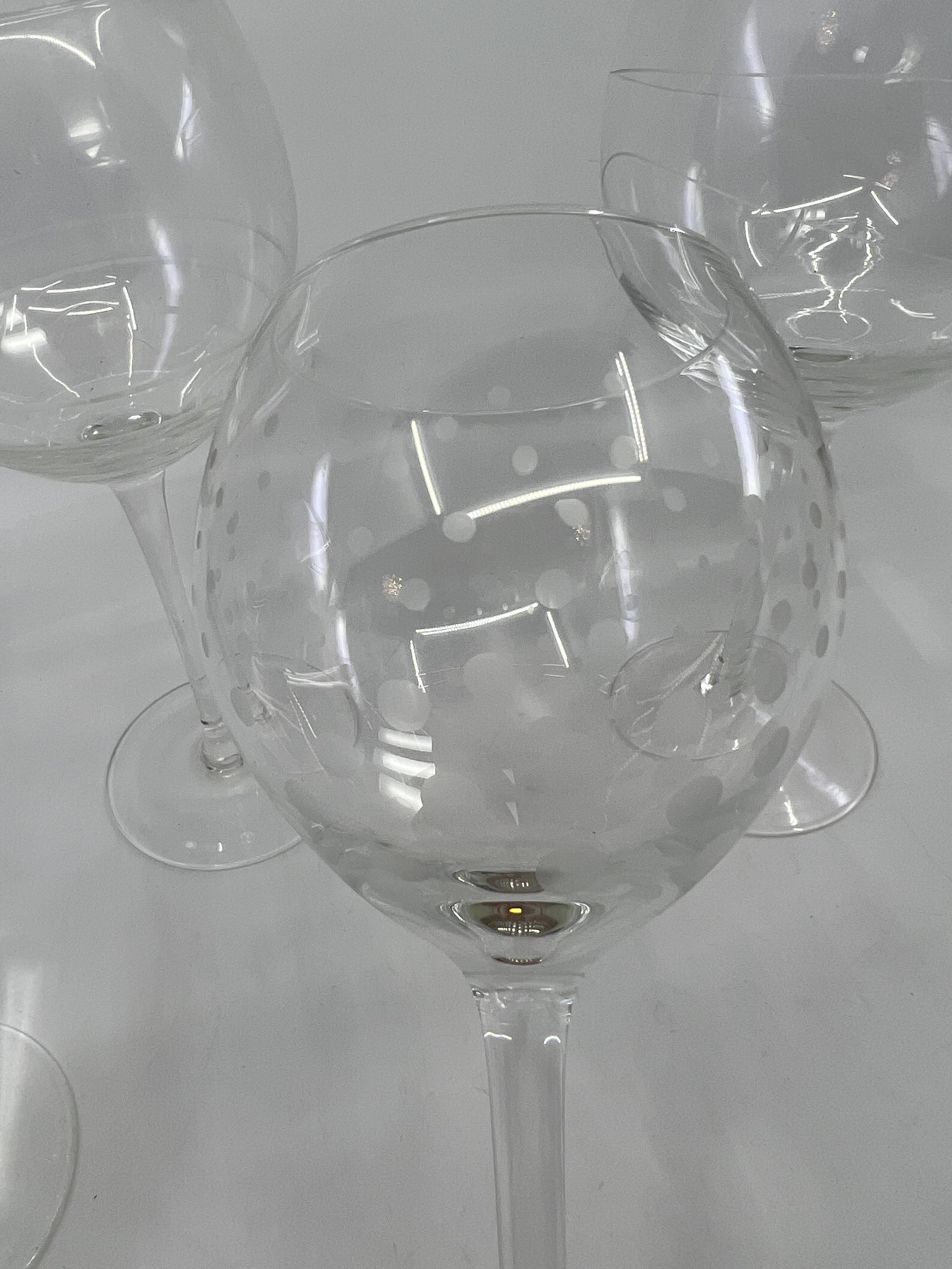 Lot FOUR Mikasa Cheers Wine Etched Goblets Glasses Etsy