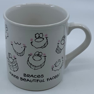 Braces- Mug- Cup- Coffee- Vintage- Teeth- Mug Mates- Hallmark- 1985