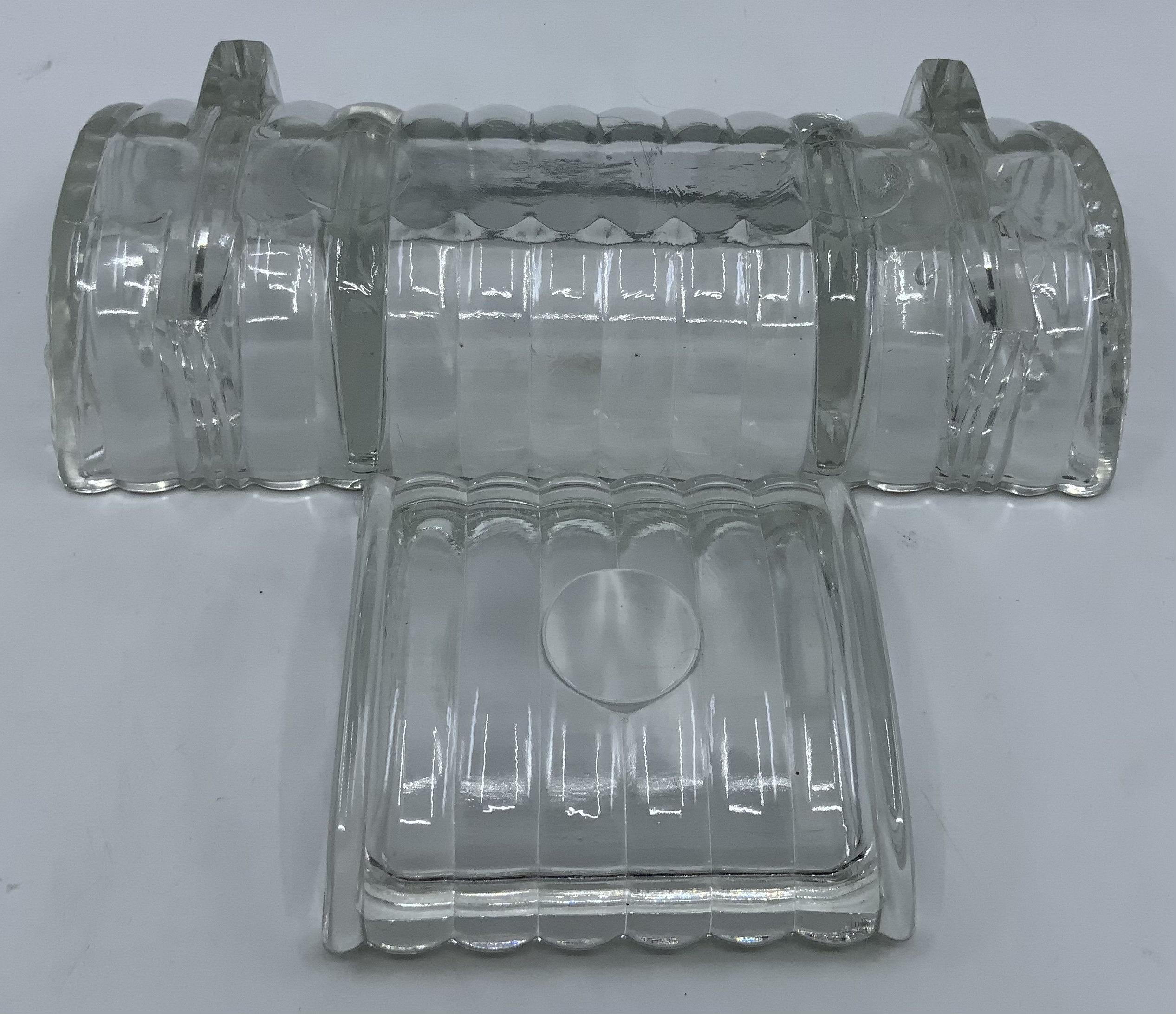 Glass Condiment Covered Divided Dish Tray Vintage Etsy