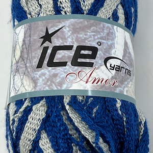 Ice Yarns- Amor- Scarf- Yarn- Blue- Gray- Variegated