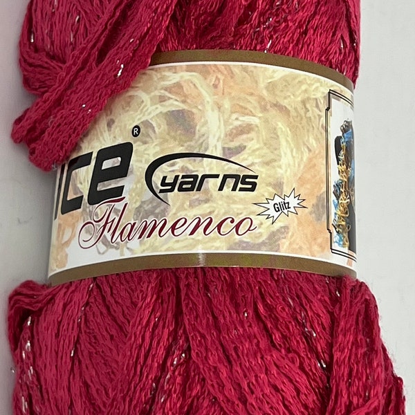 Flamenco- Scarf- Yarn- Ice- Fuchsia Glitz- Fuchsia- Hot Pink- Variegated