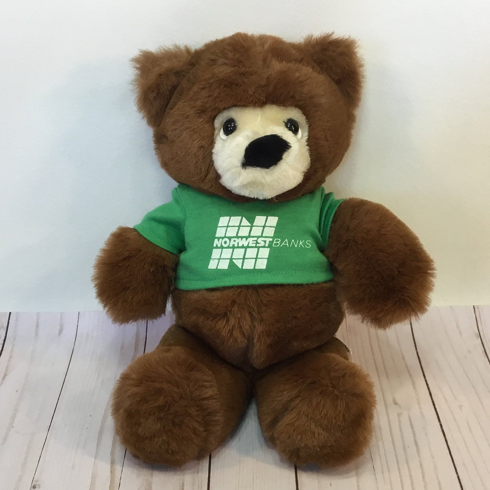 Teddy Bear Norwest Banks Advertising Stuffed Animal Etsy