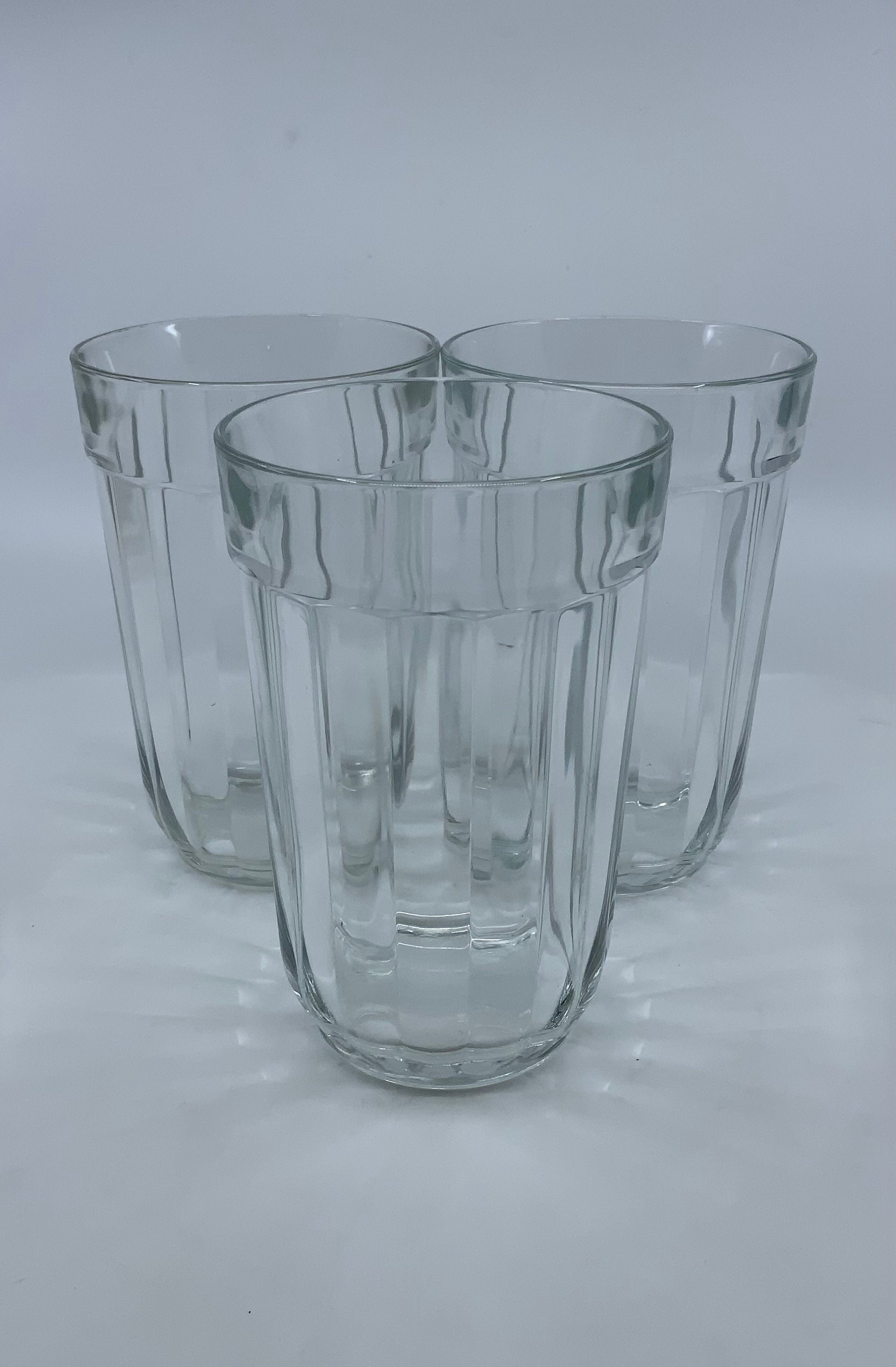 Highball Ribbed Drinking Glasses Beaded Glassware Clear - Temu