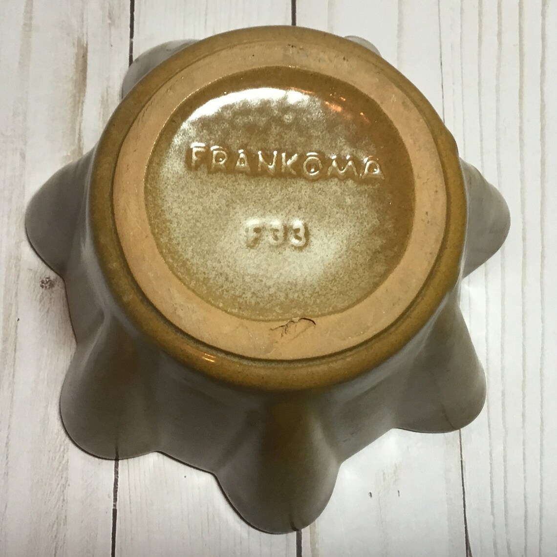 Frankoma Pottery Planter bowl Fluted Dish F33 Etsy