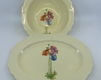 W.S. George- Canarytone- Platter- Bowl- Serving- LIDO