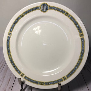 Lot of SIX- Restaurant Ware Dinner Plate- Metropolitan Insurance Company- Monogram- Advertising- Cafeteria- Floral- Mayer China