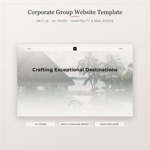 Hospitality and Real Estate Corporate Website Template, Next.js