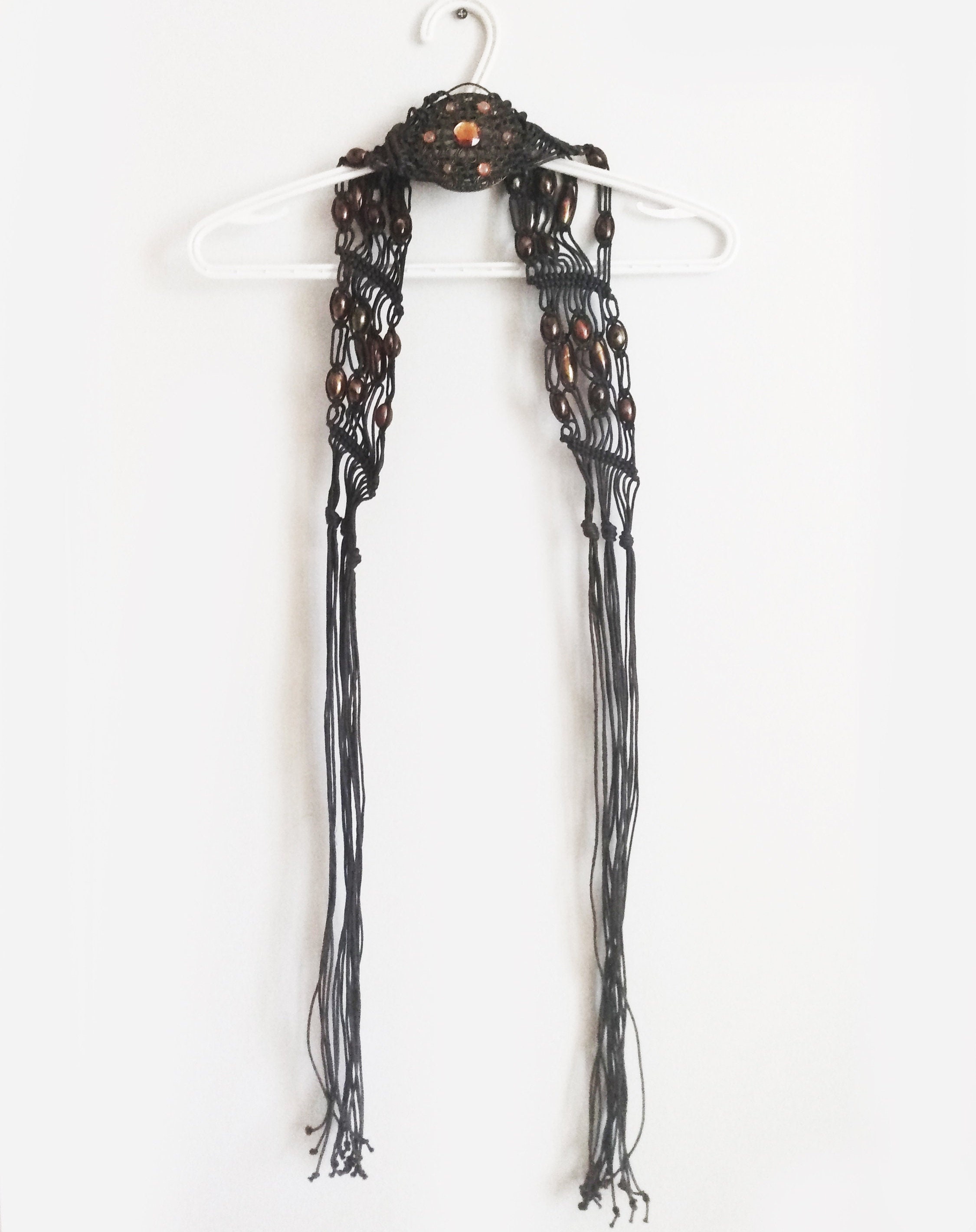 macrame tie belt