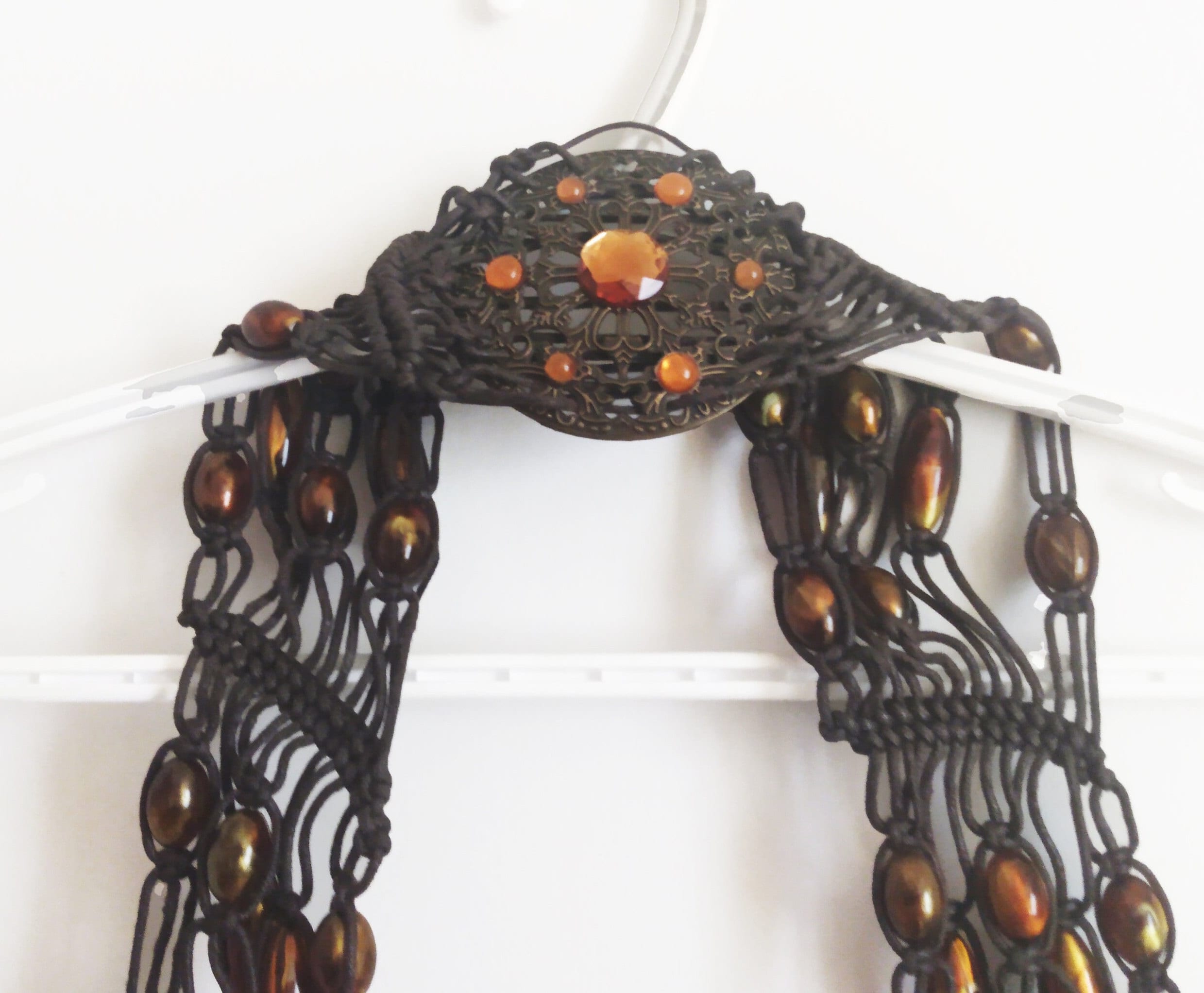 macrame tie belt