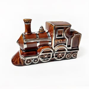Vintage Price Kensington-St. Louis  Steam Train Bank Hand painted-marked-&quot;8.5&quot;