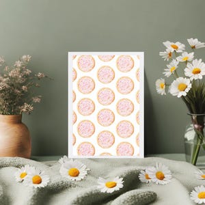 Carte avec biscotte avec souris, bébé fille, baby shower, papier certifié FSC, bébé fille, carte de félicitations pour bébé, faire-part de naissance, naissance