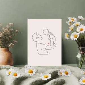 A5-Karte, Vater und Kind, Vater und Kind, Liebe, Recyclingpapier, nur Liebe, Vatertag