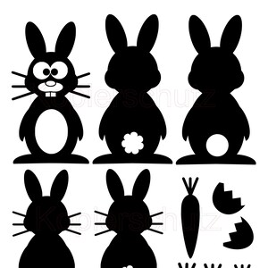 Osterhase Ostern Hase  Hasen Möhren Eierschale SVG Datei für Plotter Silhouette Cameo Easter Rabbit Carrot