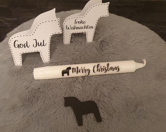 Dala Paard Dala Paard Scandi Hygge Kerst decoratie kaart Winter Bestand voor Plotter SVG Silhouet Studio Bestand Cameo 4, Brother Print &Cut