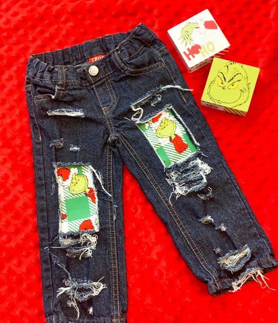 Grinch Jeans Grinch Distressed Grinch 