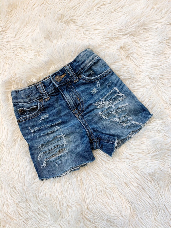 Distressed Denim Shorts Acid Washed 