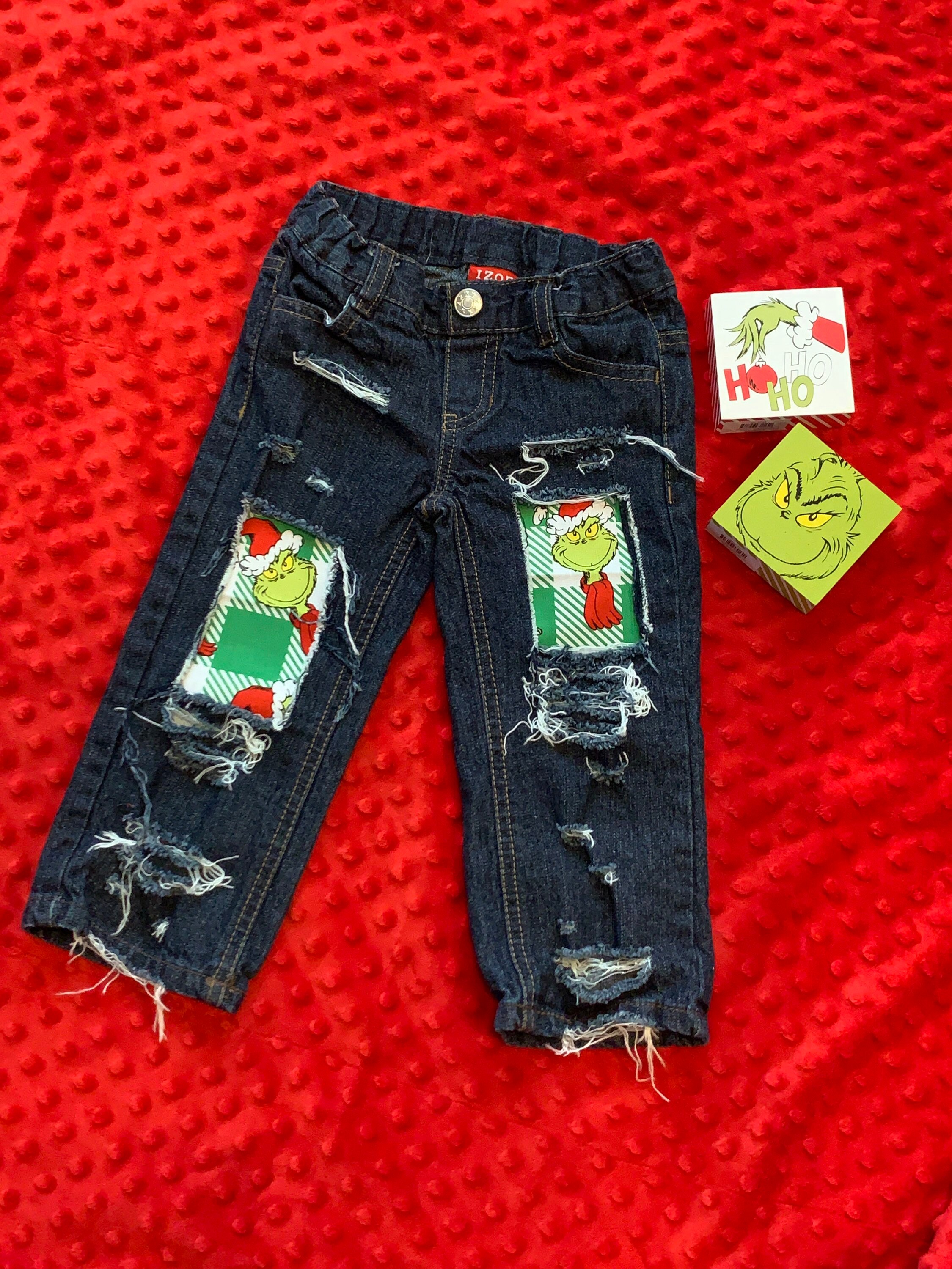 Grinch Jeans Grinch Distressed Grinch 