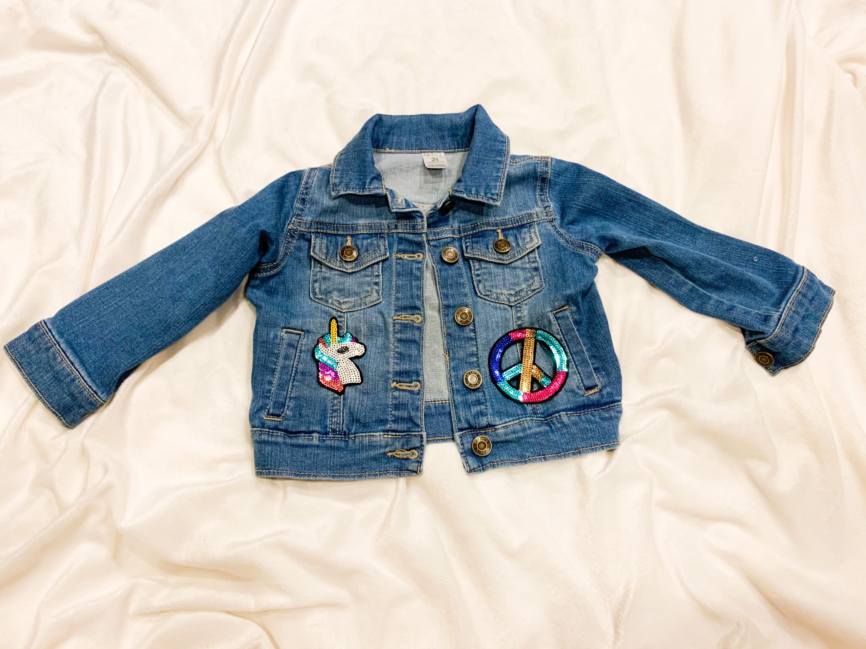 Personalized Girls Denim Jacket Patched Jacket Jean Jacket | Etsy