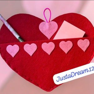 Cartamodello istruzioni per realizzare Cuore porta-appunti DOWNLOAD DIGITALE | Pattern Heart with notes digital DOWNLOAD