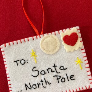 Carta Papá Noel / Papá Noel hecha de fieltro - Decoración navideña