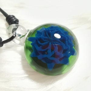 flower reticello pendants - Blown Glass Pendant - Glass Necklace