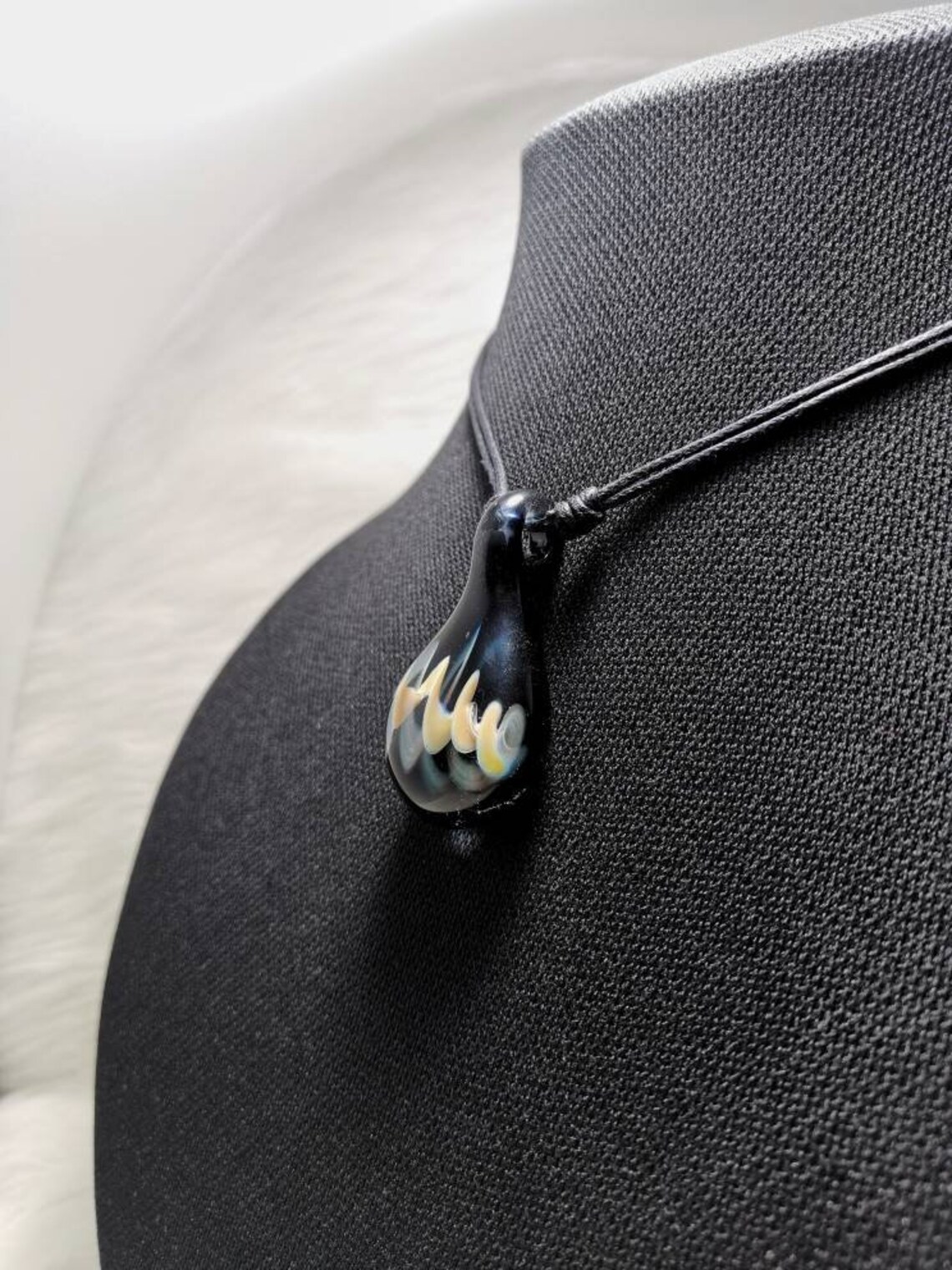 Blown Glass Pendant Blown Glass Necklace Glass Jewelry Etsy