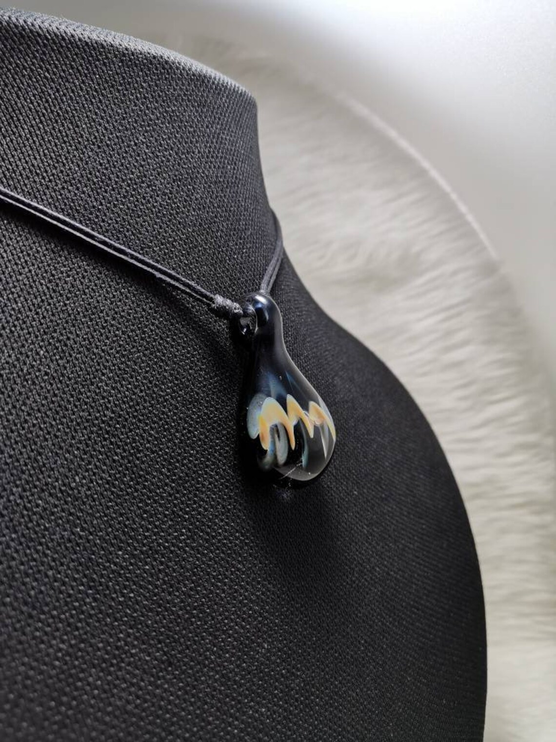 Blown Glass Pendant Blown Glass Necklace Glass Jewelry Etsy