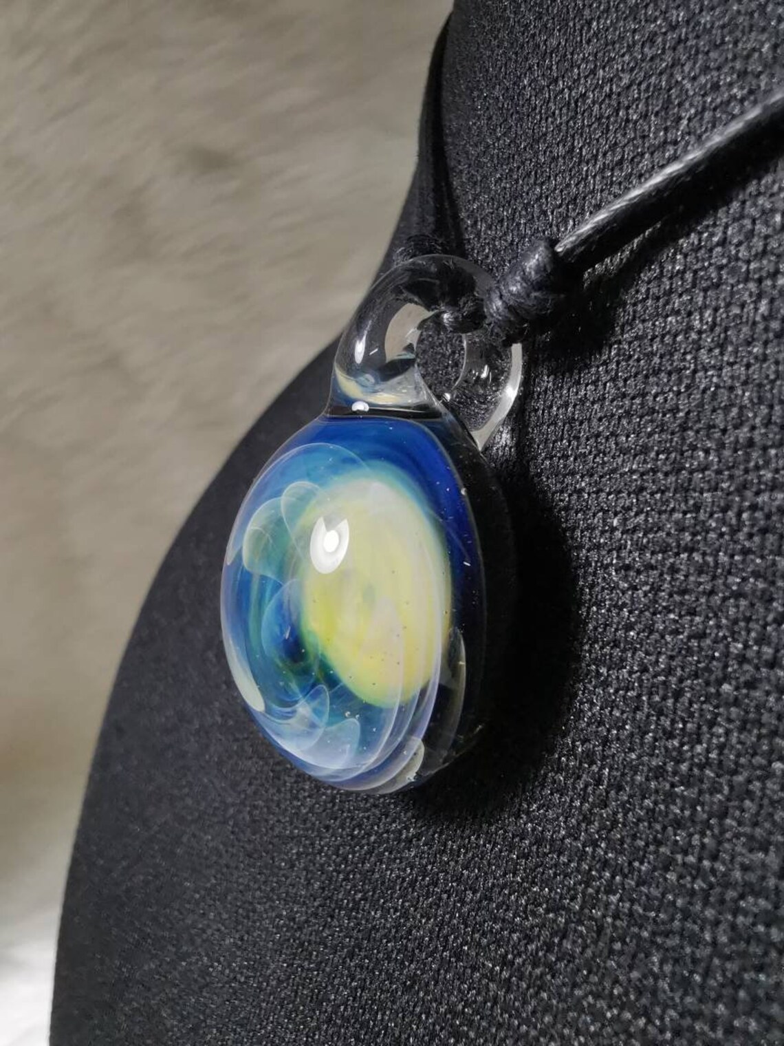 Blown Glass Pendant Blown Glass Necklace Glass Jewelry Etsy