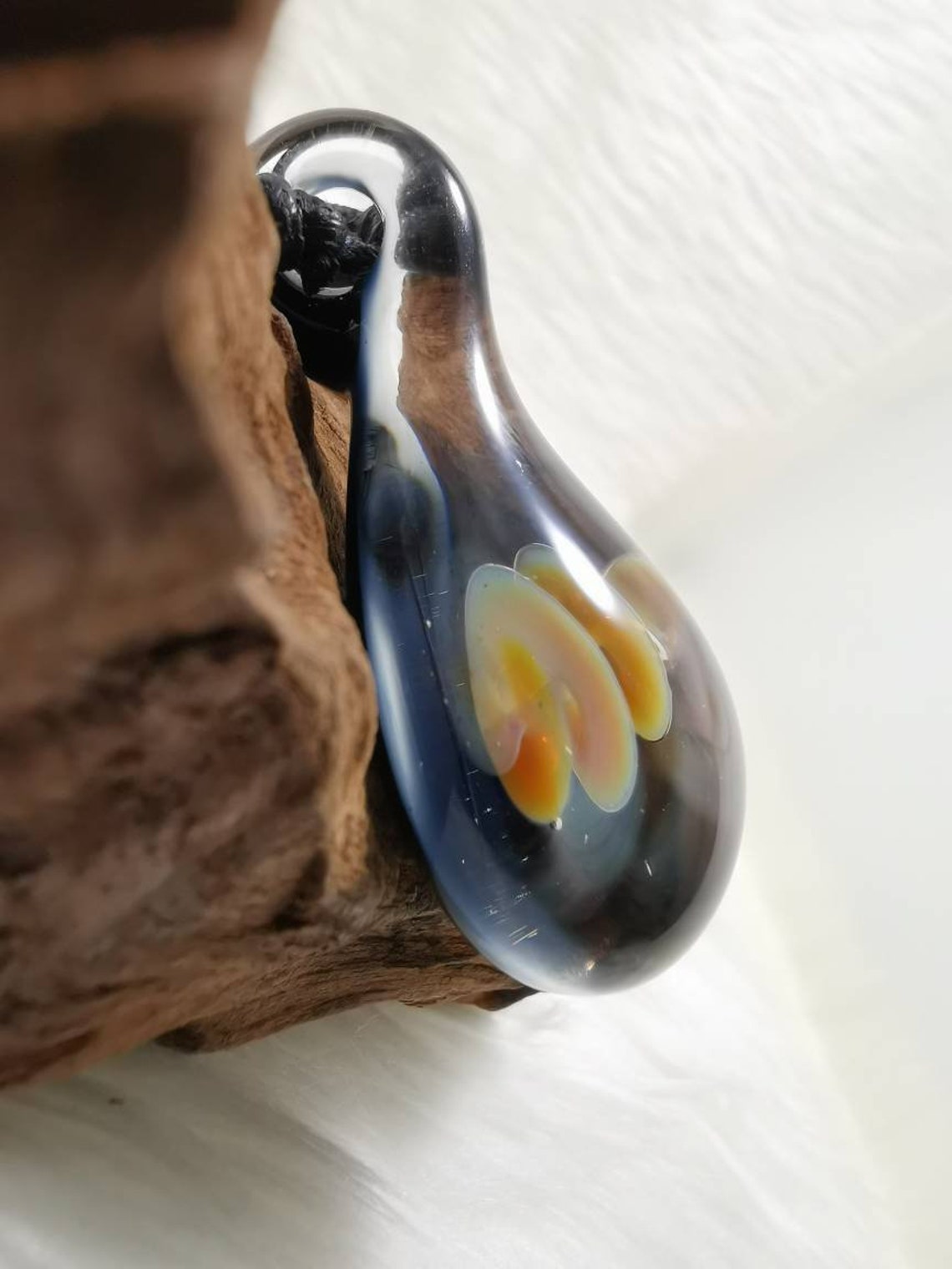 Blown Glass Pendant Blown Glass Necklace Glass Jewelry Etsy