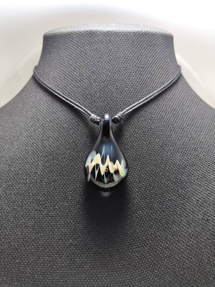 Blown Glass Pendant Blown Glass Necklace Glass Jewelry Etsy