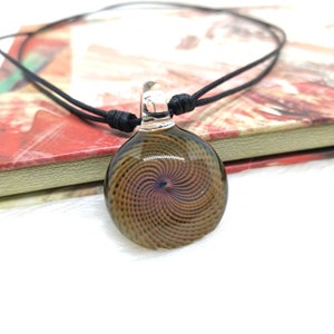 Reticello Glass Pendants  - Blown Glass Pendant - Blown Glass Necklace