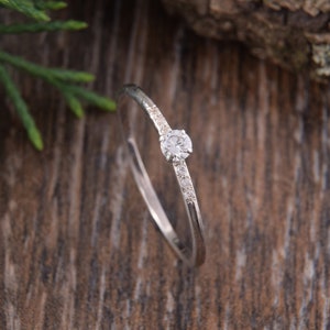 Minimalist Engagement Ring Etsy