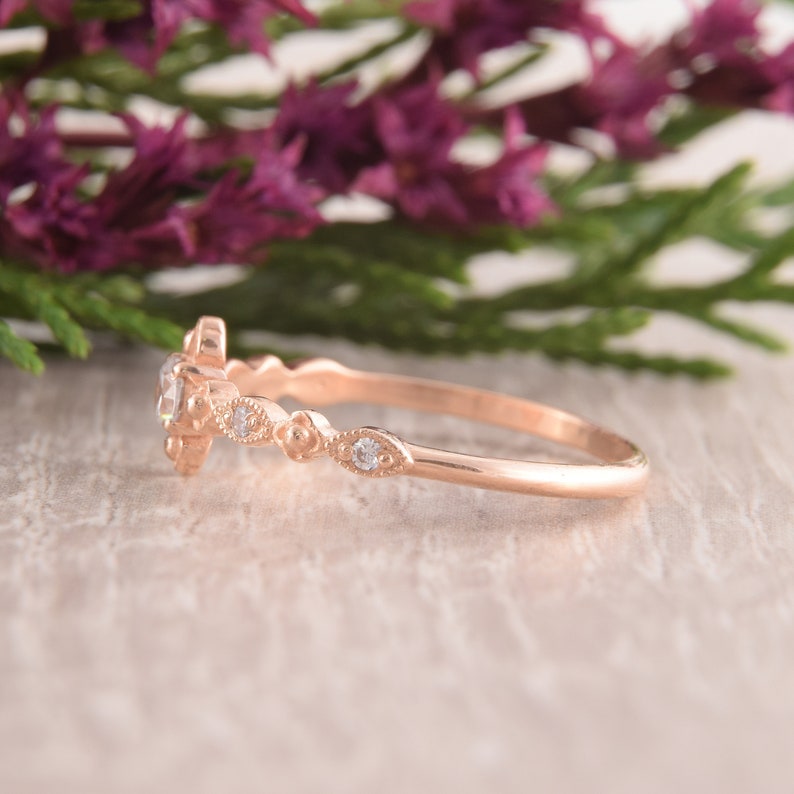 Womens Engagement Ring Art Deco Engagement Ring Antique Engagement Ring,Dainty Engagement Ring,Small Diamond Ring Diamond Engagement Ring
