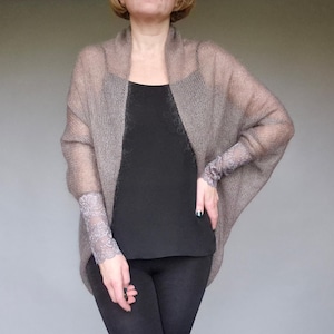 モヘアボレロシュラッグカーディガン