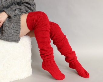 Vegan thigh high socks, slouch, knitted gift ideas