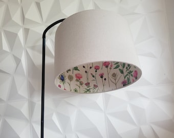 Lampenschirm 40cm als Hängelampe oder Stehlampe Rund E27 40-25-40 Baumwolle Textil