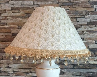 Lampenschirm Konisch  Stehlampe Tischleuchte E27 40cm Durchmesser Baumwolle