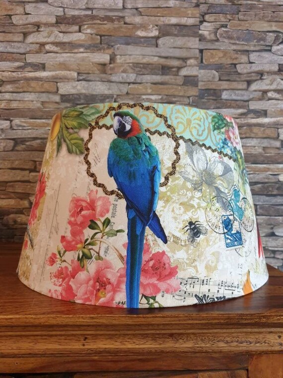 Pink Birdcage Lampshade,Light Shade, Shabbychic, Pink ScriptFREE GIFT