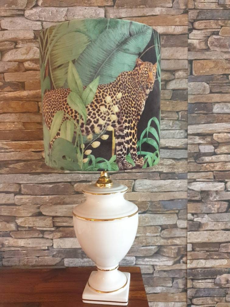 DSCHUNGEL Samt Lampenschirm für Tischleuchte Rund E27 | Etsy