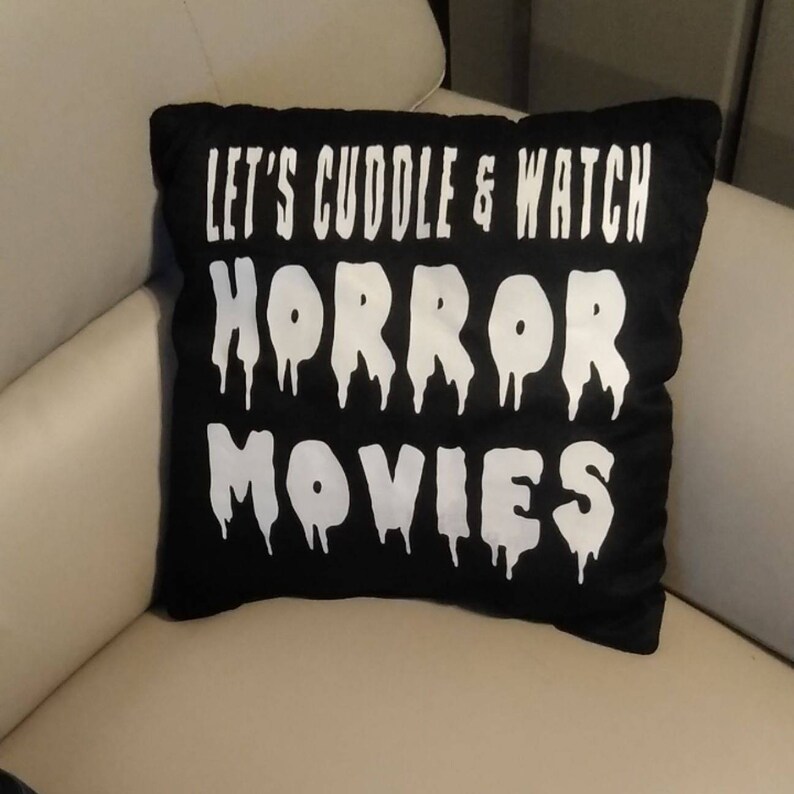 Custom glow in the dark horror movies throw pillow Etsy