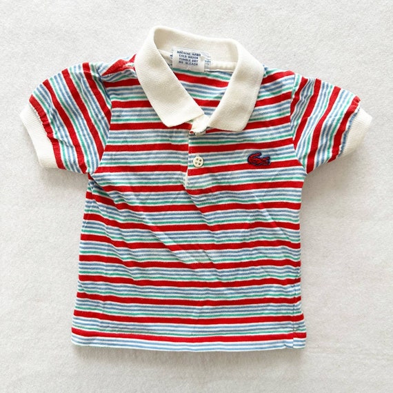 Vintage Izod Lacoste Striped Baby Shirt -