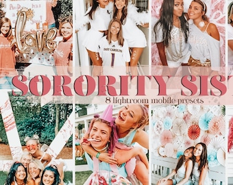 Sorority Presets, Blogger Presets, 8 Lightroom Mobile Preset, Instagram Presets, Insta Presets, Best Preset, Dorm Presets, College Presets